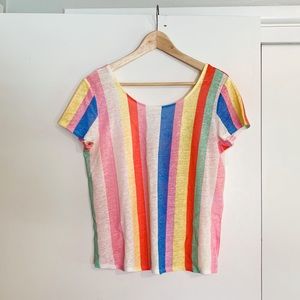 Sézane Libero T Shirt Stripes M Linen